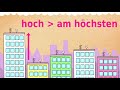 Steigerung Teil 2: Superlativ  - Am besten, meisten, höchsten / German lesson: adjectives (A1/A2)