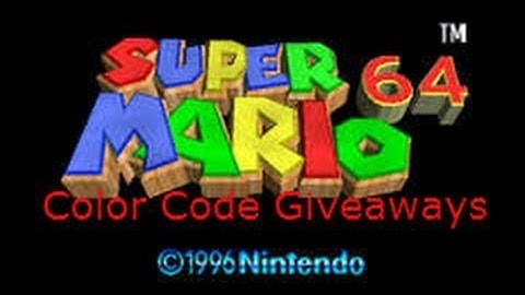 Super Mario 64 Color Code Fest #1 [GET YOUR FREE COLOUR CODES HERE!]