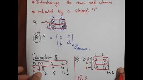 Transpose and Determinant of 2X2 Matrix || MATRICES - 2