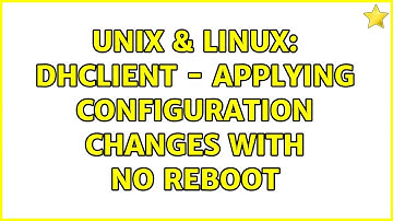Unix & Linux: dhclient - Applying configuration changes with no reboot