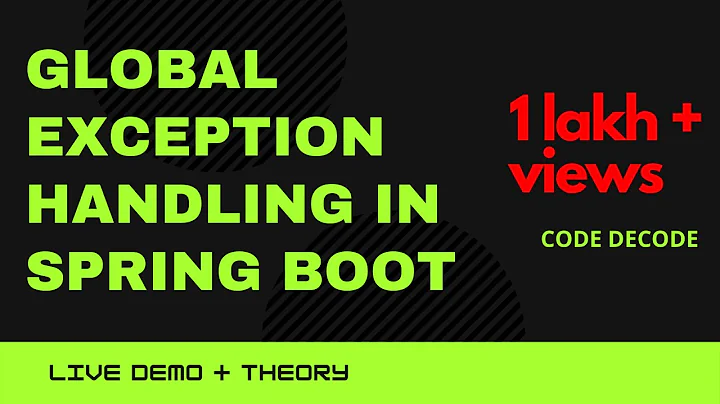 Global Exception Handling Spring Boot with Controller advice | Exception Handling in Spring Boot