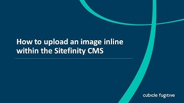 How upload an image inline within the Sitefinity CMS