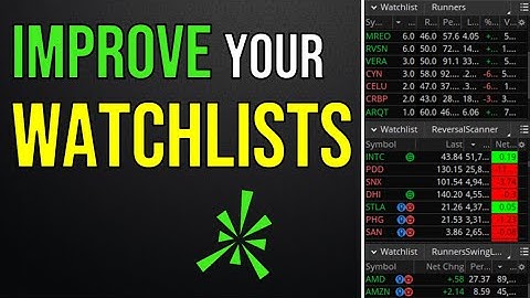 How To Create Custom Watchlist Columns in ThinkorSwim