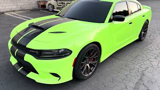 Hellcat wrapped in Kpmf Surge Green