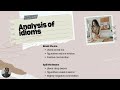 Idioms & Figurative Language