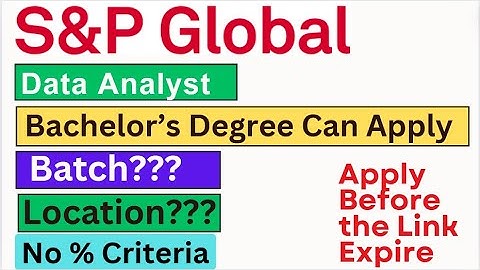 S&P is hiring 2024 Batch | Required Skills? | Location | No % Criteria #jobupdates4u #itjobs #asap