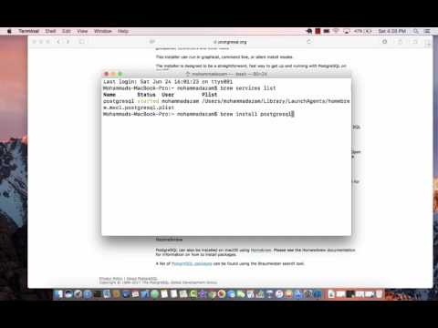 Installing and Setting up PostgreSQL Using Brew