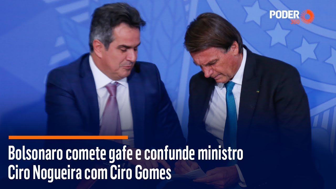 Bolsonaro comete gafe e confunde ministro Ciro Nogueira com Ciro Gomes