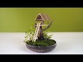 Tree house in jungle / making a small house on a bowl - DIY