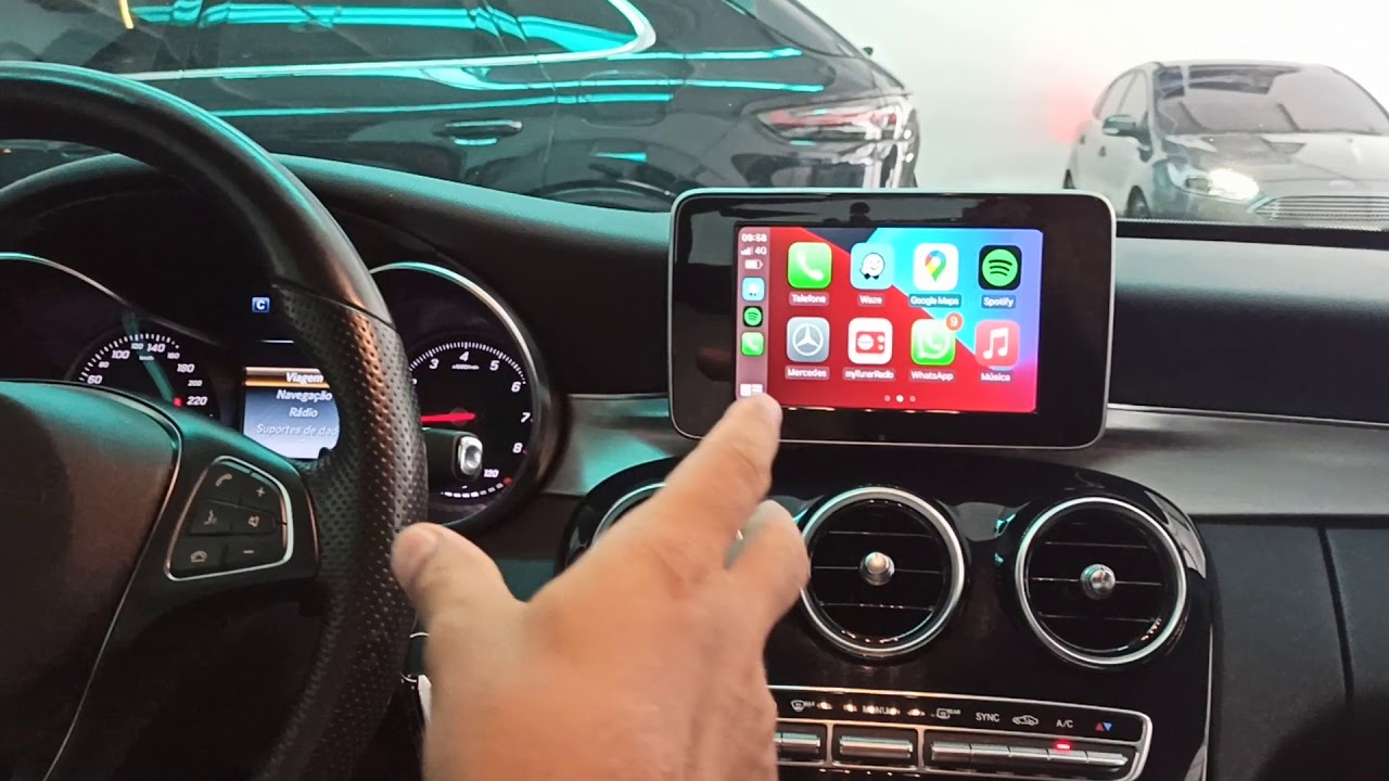 Mercedes C180 | 2015 - instalação Apple CarPlay e Android Auto - ArtsomAuto
