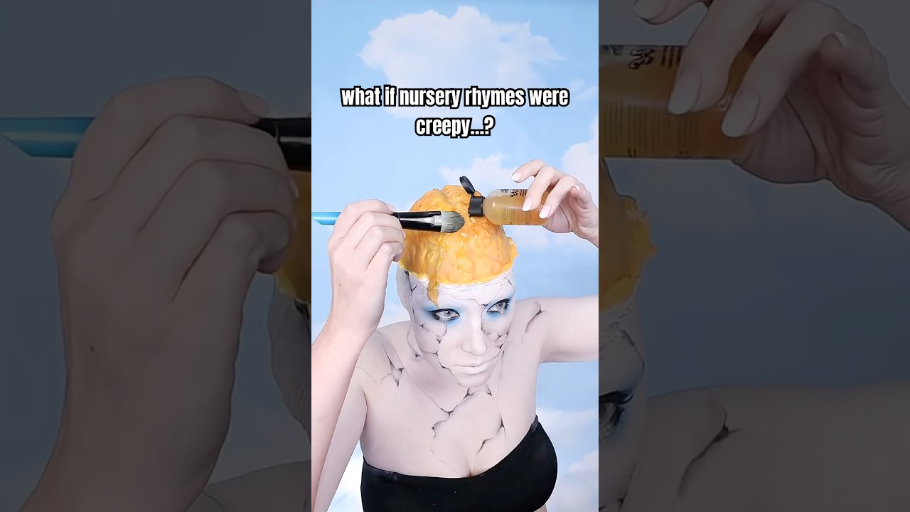 I poured honey on my head for this 🤨 #makeup #makeuptutorial #creepy