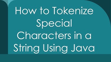 How to Tokenize Special Characters in a String Using Java