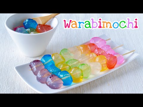 2-Ingredient Rainbow Warabimochi (Japanese Chewy Jelly-Like Mochi) | OCHIKERON | Create Eat Happy :) | ochikeron