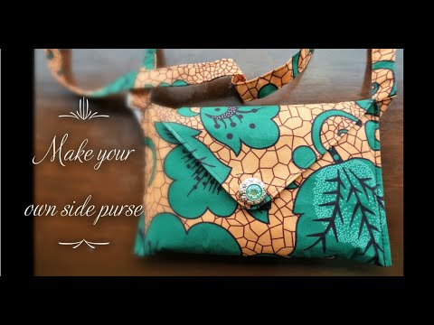 Como fazer um tecido (Ankara) saco lateral / bolsa