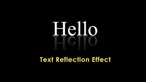 Text Reflection Effect | Learn to code for free with The Coder Amit Saxena (Trending Coder)