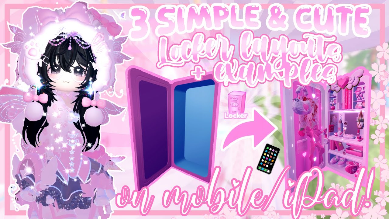 3 Simple & cute ✨locker layouts✨ mobile/IPad friendly AND CHEAP! | RoyaleHigh campus 4 | Roblox