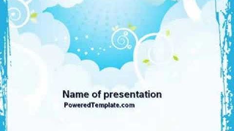 Clouds PowerPoint Template by PoweredTemplate.com