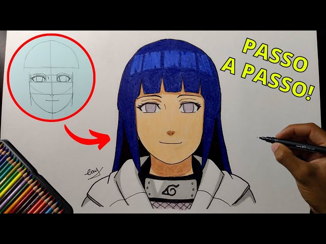 Artista faz uma pintura super realista da Hinata de Naruto