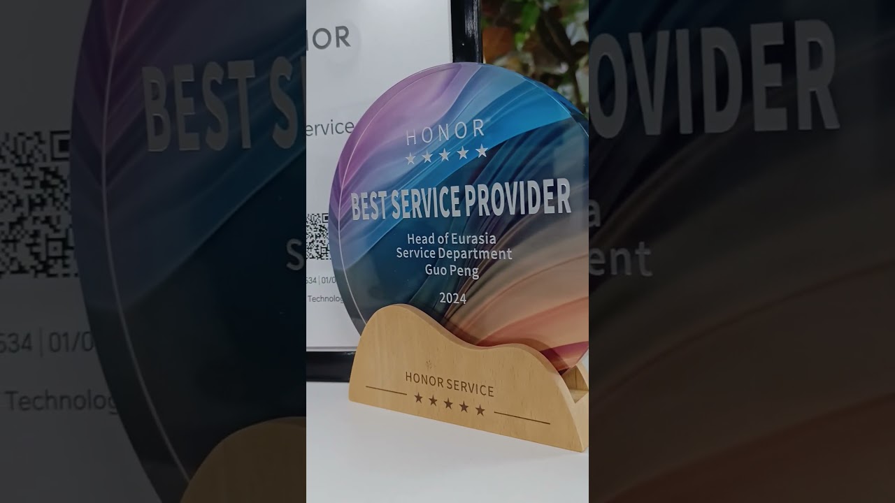 Награда Leda Service от Honor. Лучший сервисный провайдер в Казахстане. Best Service Provider Honor