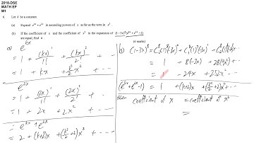 DSE maths M1 2018 #06 binomial theorem