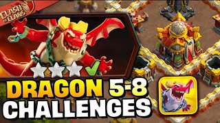 How to Complete Dragon Escape Challenge level 5 - 8 in Clash of Clans