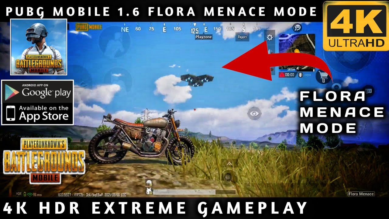 PUBG MOBILE 1.6 FLORA MENACE MODE 4K HDR GAMEPLAY #mksgamingnation #