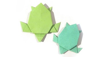 Origami Turtle (FIRST VERSION) - Tutorial - How to make an easy origami turtle