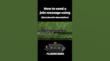 How to send a join message in PluginCoder #minecraft