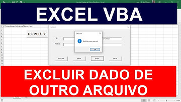 Excluir Registro de OUTRA Planilha Excel via Códigos VBA