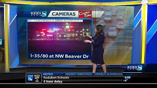 Slick road conditions lead to crashes on I-235, 35/80