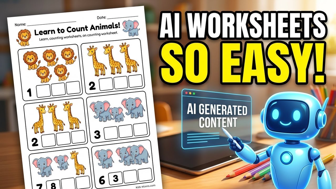 Free AI Made These Kids Worksheets in Minutes | No Design Skills - YouTube