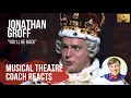 Musical Theatre Coach Reacts (Jonathan Groff "You'll Be Back": Hamilton -An American Musical)