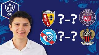 🏆 FRENCH CUP SEMI-FINAL - MY PREDICTIONS. (Lens - Toulouse and Strasbourg - Nice)