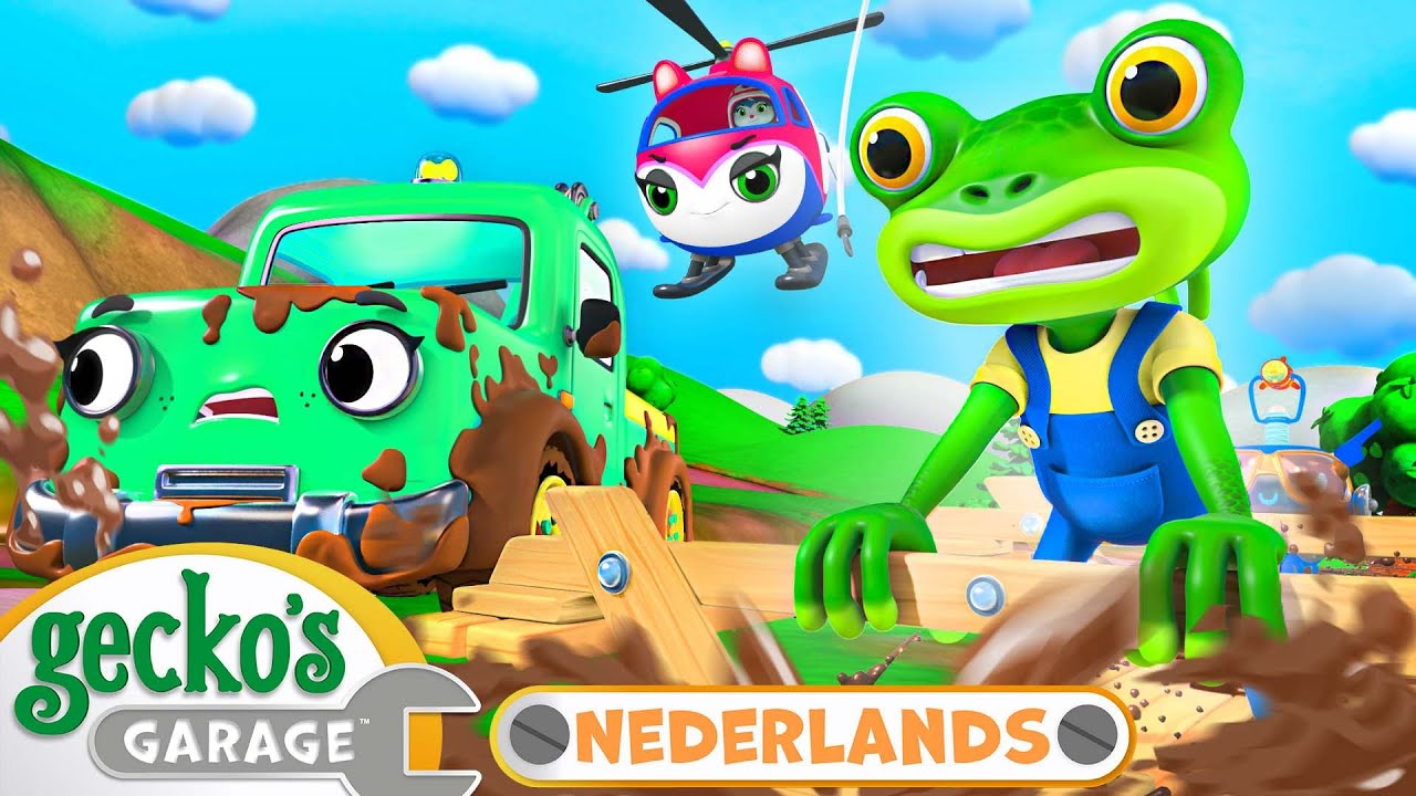 Helikopterredding van de berg | Gecko's Garage Nederlands | Vrachtwagen Cartoons Voor Kinderen