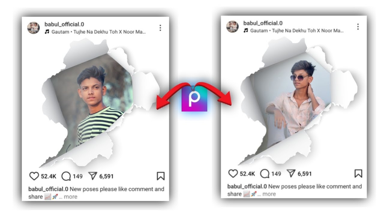 Instagram 3D Paper Tron Photo Editing in Picsart | Picsart 3D Instagram ...