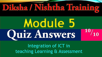 Diksha training Module 5 answers in English / Nishtha training module 5 Answers in English