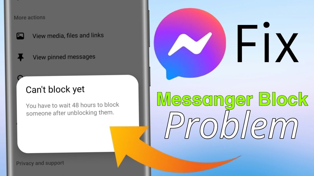 How to solve can't block yet on messenger - YouTube