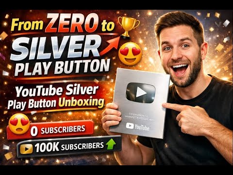 From Zero to Silver Play Button 🏆😍| YouTube Silver Play Button Unboxing 😍Silver Play Button thumbnail