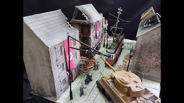 Scratch built Berlin street diorama.1/35 scale modelling.