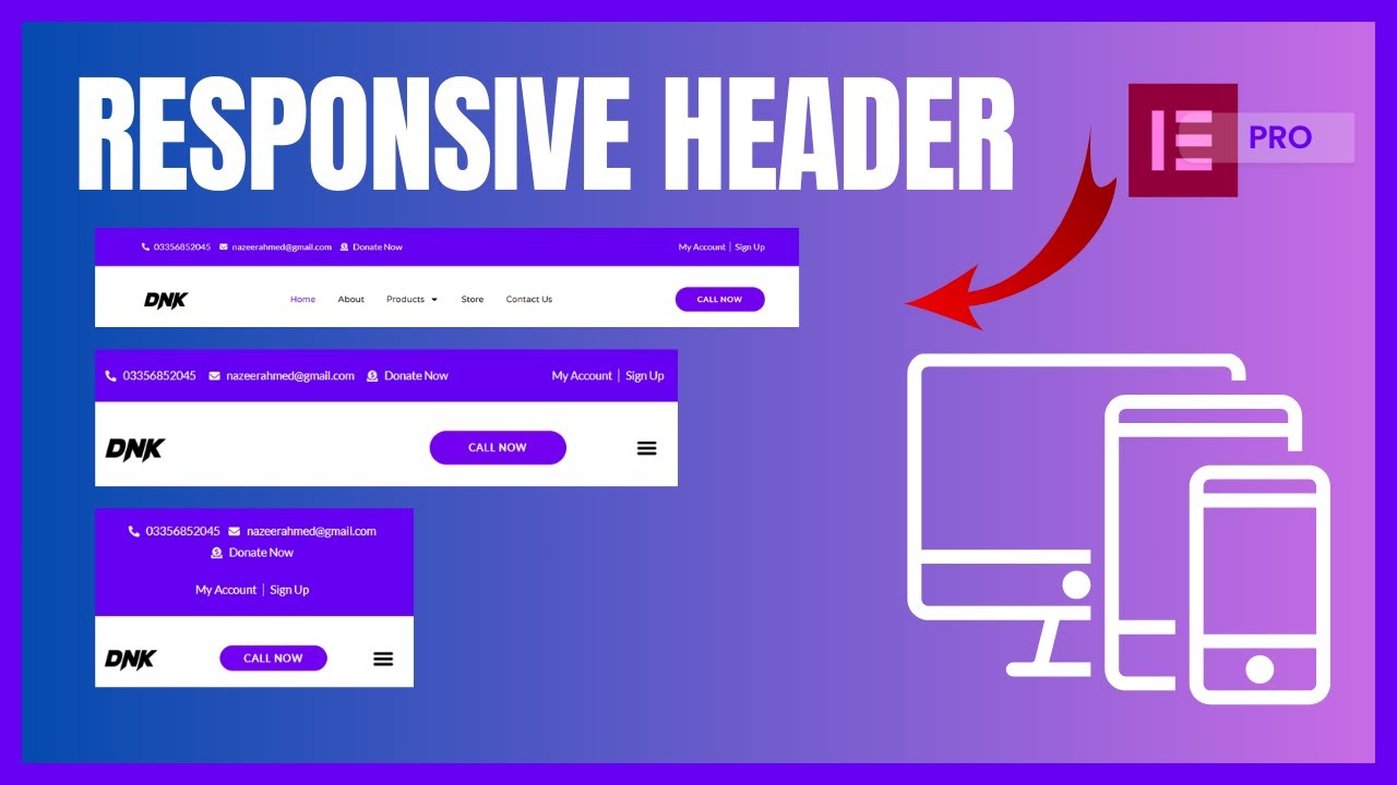 How To Build A Responsive Header On Elementor Pro 2024 | Mobile ...