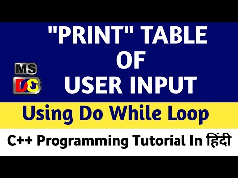 Do While Loop In C++ (Hindi) || C++ Tutorial For Beginners