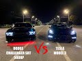 Dodge Chellenger SRT vs Tesla M3. Брутальный монстр против батареек) Розыгрыш! Бесплатное масло!