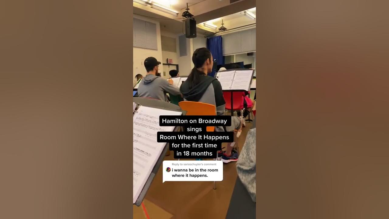 Hamilton on Broadway - The Room Where It Happens rehearsal