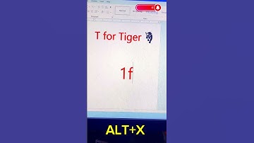 T for tigar symbol in ms word #tiger #symbol #msword #computer #shorts#shortcutkeys