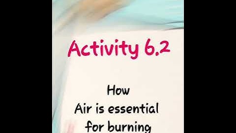 Class 8- Science Activity (6.2) HOW AIR IS ESSENTIAL FOR BURNING