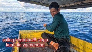 tanganku sampai sakit dapat tarikan sepasang ikan penunggu karang