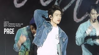 [4K] 190703 KEEP SPINNING IN DALLAS PAGE - GOT7 JINYOUNG FOCUS