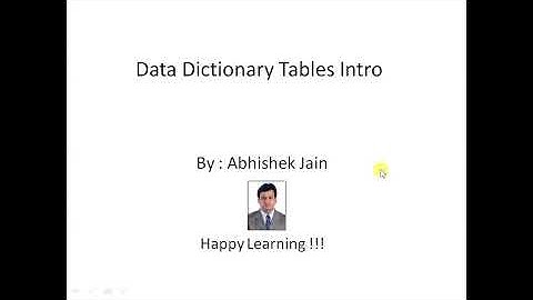 50 - DBMS Data Dictionary Introduction : By Abhishek Jain #DBMS #DataDictionary #Oracle