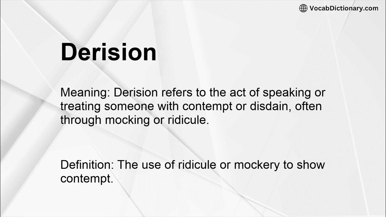 Derision Meaning