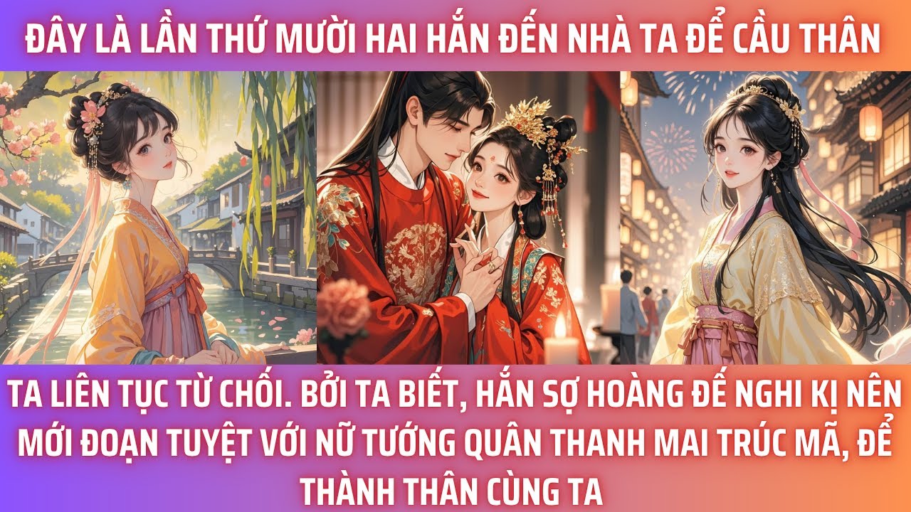 ĐÂY LÀ LẦN THỨ MƯỜI HAI HẮN ĐẾN NHÀ TA CẦU THÂN. TA LIÊN TỤC TỪ CHỐI. BỞI TA BIÊT, HẮN SỢ HOÀNG ĐẾ